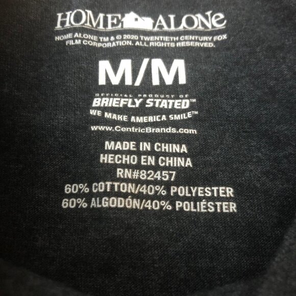Home Alone Wet Bandits Harry And Marv Wanted Mens Gray Shirt Sz Medium Christmas - Picture 3 of 6